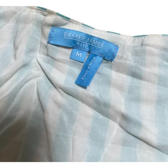 Draper James RSVP Dress Womens Size M Puff Sleeve Turquoise Blue - Picture 4 of 6